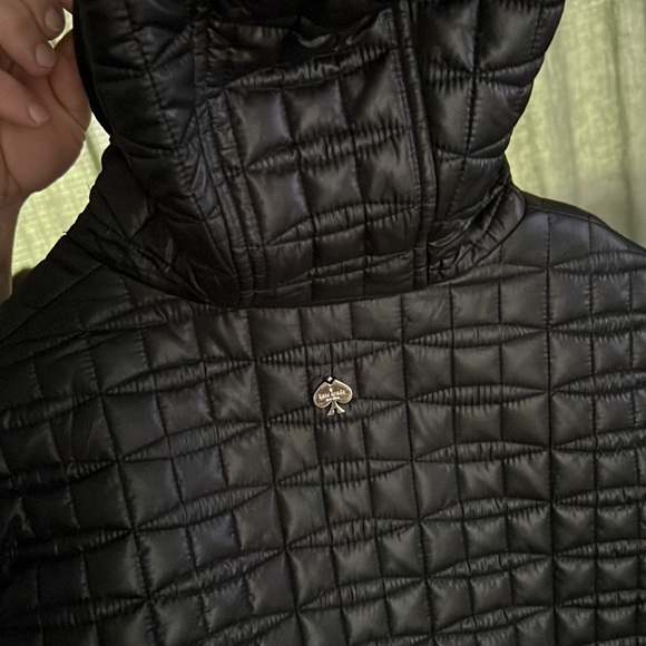 New Kate Spade Jacket/Coat with a Hood. Black. Small. - Picture 8 of 8